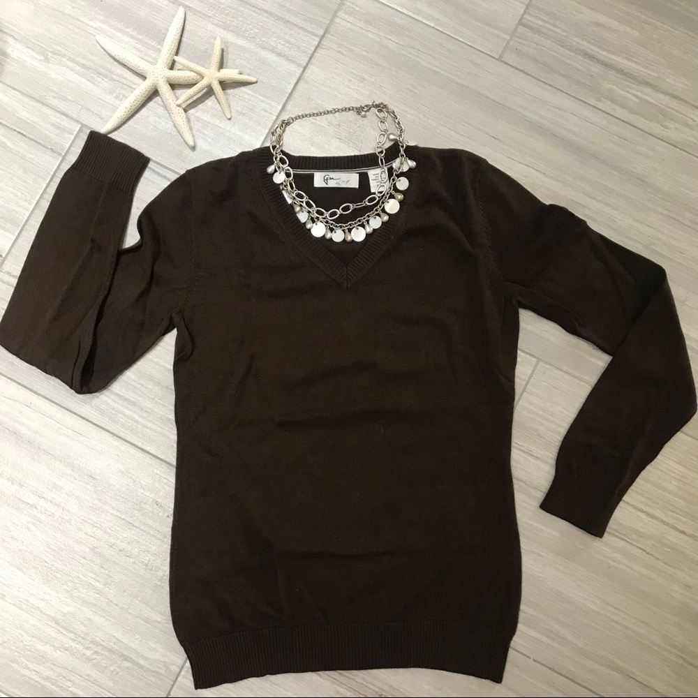 🏌️‍♀️Greg Norman dreamy chocolate brown v-neck